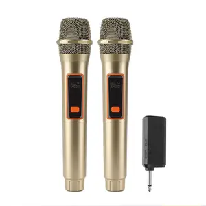 Wireless Handheld Plug Play Mic Lmbgm W6 Rechargeable Lithium Ion Batteries USB Charging Portable Audio Device Live Podcast Equipment for Live Karaoke Meeting Use