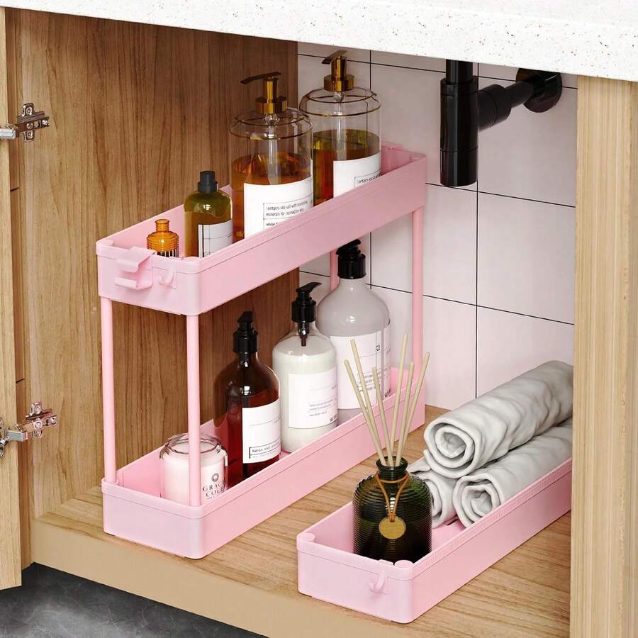 SPACEKEEPER Slim Rolling Storage Cart, 3 Tier Bathroom Storage Organizer Laundry Room Utility Cart Mobile Shelving Unit, Multi-Purpose For Kitchen Office Bathroom Laundry Narrow Places