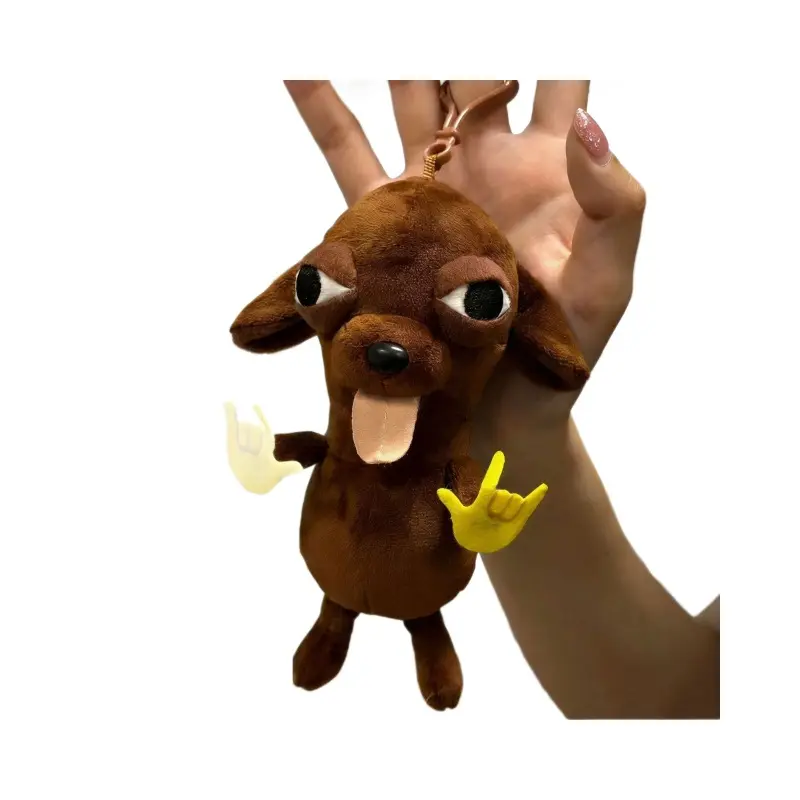 Fashion Hip-hop Chihuahua Plush Doll Cute Puppy Keychain Backpack Pendant Soft Stuffed Toy Festival Gift