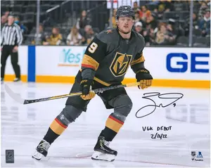 Jack Eichel Vegas Golden Knights Autographed 16" x 20" Vegas Golden Knights Debut Photograph with "VGK DEBUT 2/16/22" Inscription - Fanatics Authentic Certified