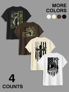 Southern Charm Fishing Shirt Camouflage Fitted - Camo Cross Antlers and Bass for a Faithful Adventure Crew Neck Unisex Premium Comfort