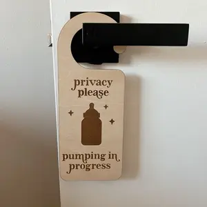 Pumping in Progress Door Hanger | Pumping Privacy Door Hanger | Breastfeeding Sign | Breast Pump | Privacy Please | Nursing Sign