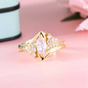 Fashionable CZ Women's Ring, Elegant Engagement/Wedding Ring, Perfect, Meaningful, and Timeless Valentine's Day Gift to Celebrate Love and Commitment