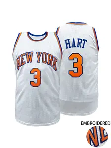 #3 New York Retro Basketball Breathable Jersey Unisex Embroidered Mesh Sleeveless Sports Shirt for Hip Hop Theme Party Daily Outfit Athletic Active Tops