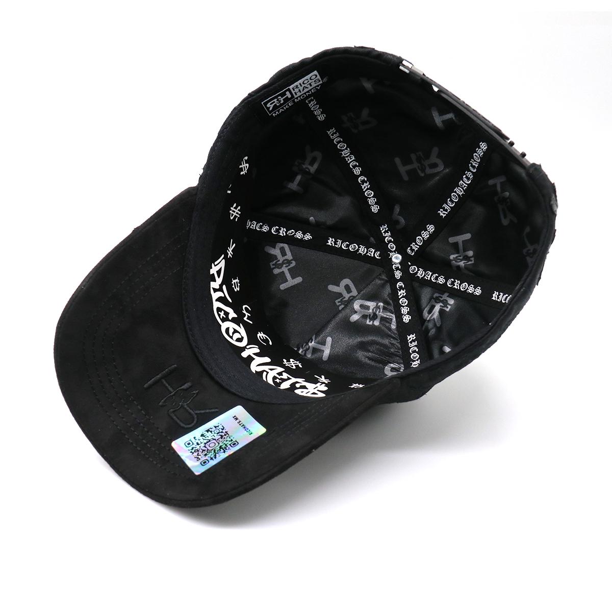 Gothic Cross Iced Out Streetwear Snapback - Rhinestone Embroidered Hip Hop Cap, Adjustable Black Urban Street Style Baseball Hat