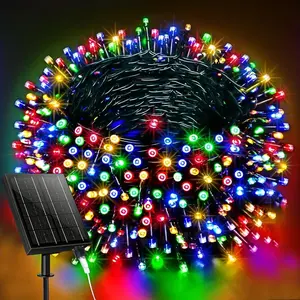200 LED Solar Fairy Lights Outdoor Twinkle Lights Waterproof Tree Light, Touch Control, Multi-Color, Perfect for Christmas Halloween Easter Decorations, Outdoor Decorative Light