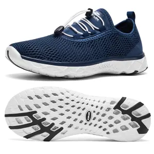 ALEADER Men's Stylish Water Shoes, Quick-Dry Xdrain Water Sneakers, Outdoor Swim Beach Lightweight & Comfort Footed Watershoes