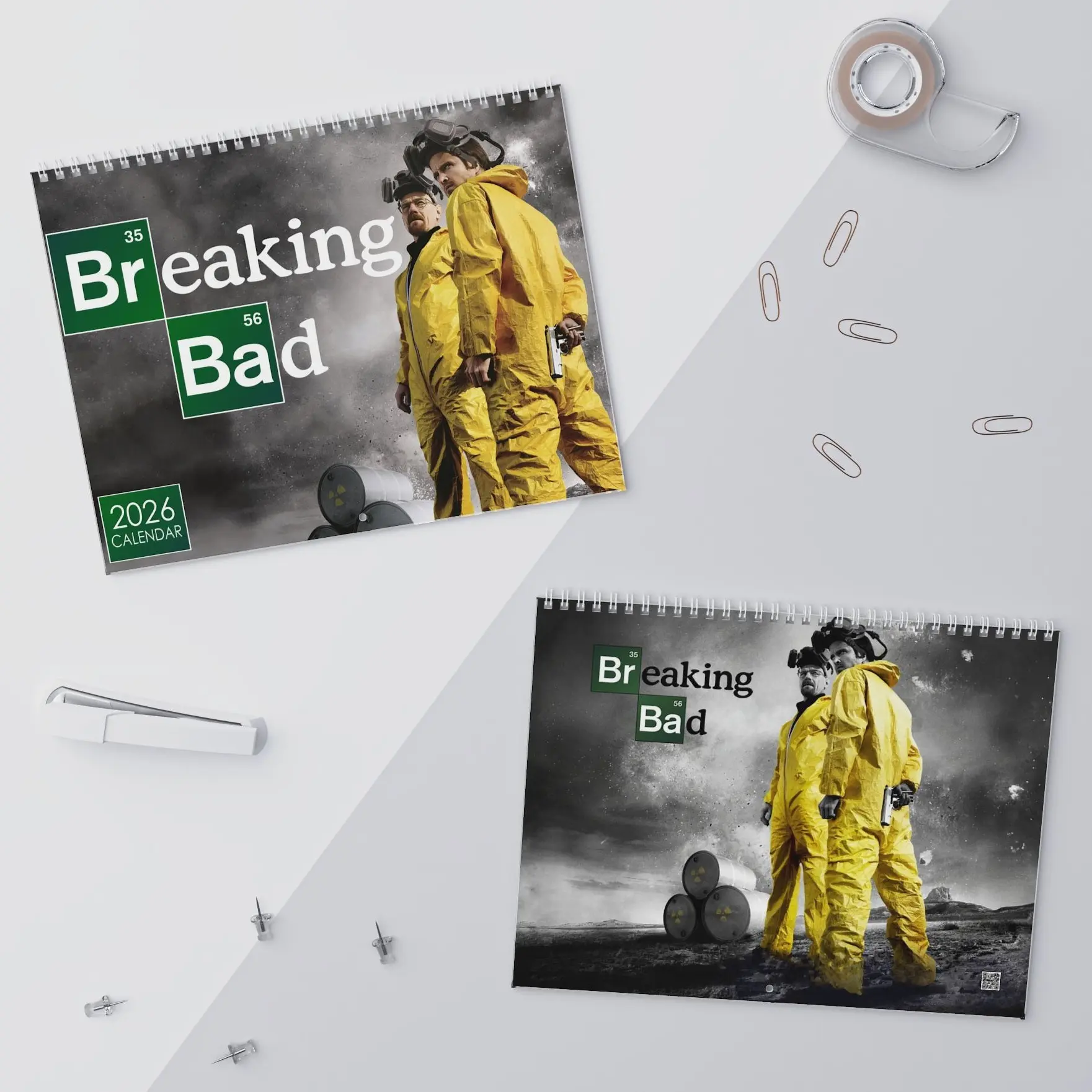 Breaking Bad 2027 Calendar, Gustavo Fring Walter White Pinkman Calendar, Los Pollos Hermanos Merch, Better Call Saul, TV Series Memorabilia Calendar
