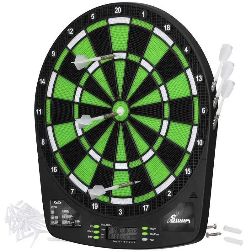Fat Cat Sirius Electronic Darts Board, 13.5" Compact Target for Sports & Outdoor Leisure Recreation