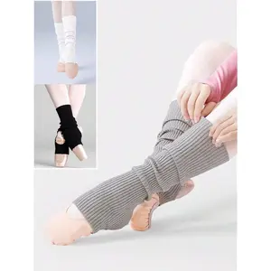 A Pair Of Ballet Yoga Socks (40cm ,50cm,Stomping), Dance Leg Guards, Dance Yoga Pile Socks, Knee Pads, Exercise Warm Socks, Pilates Socks, Knitted Warm, Stretchable;