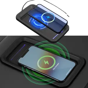 [Fits 15-18 Silverado & Sierra 1500 2500HD 3500HD] Wireless Charger Compatible with 2015-2018 Chevy Silverado 15W Fast Charging Wireless Charger Pad Full Console Upgraded Replacement for 2015-2018 Chevy Silverado GMC Sierra Accessories