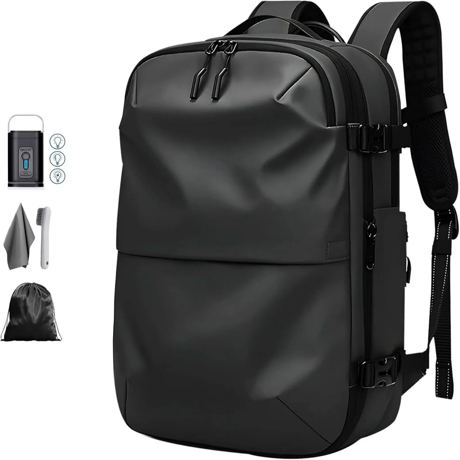 Vac Pack Backpack - Travel Airbag Backpack with Vacuum Pump, Expandable Airback with Anti-Theft Lock, Vacuum Compression Bags with Maintenance Kit, Easy to Carry on Plane