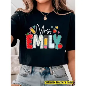 Custom Teacher Shirt, Teacher Name Shirt, Teacher Gifts Personalized, Teacher Appreciation Gifts, Back To School Shirt, Gift For Teacher