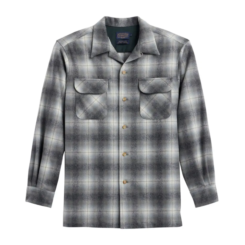 Pendleton Menswear Umatilla Wool Plaid Shirt, Fitted Cut with Full Sleeves - Machine Washable & Water Resistant for Everyday Wear, Checked, Virgin Wool, Bias Cut, Pocket Details, Square Bottom, Casual, Fabric, Long, Tops, Plaid Shirts, Bias Pockets, Board