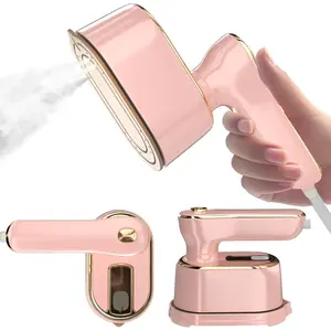 Travel Steamer Iron for Clothes Mini - Portable Ironing Machine Travel Small Size Portable Steamer Travel College Dorm Home Essentials (Coralpink)