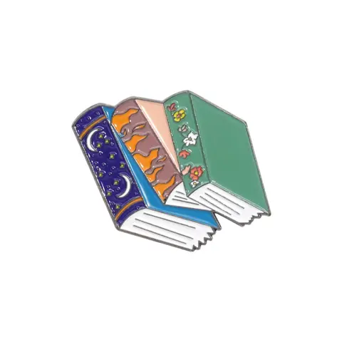 Creative Book Design Brooch, Cute Cartoon Book Badge for Daily Clothing Decoration, Trendy All-match & Exquisite Brooch for Birthday Gift