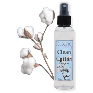 Eclectic Lady Clean Cotton Car Air Freshener Spray Fresh Laundry Scent Phthalate-Free Nostalgic Aroma Double Strength Formula