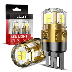 Lasfit 7443 7440 7444 LED Reverse Backup Light Bulb | Xenon White, 2 Bulbs | Upgraded L2 Series