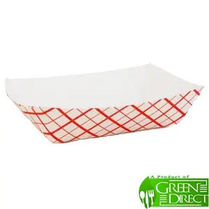 Set of Disposable Paper Fast Food Trays for Outdoors Plate Pack