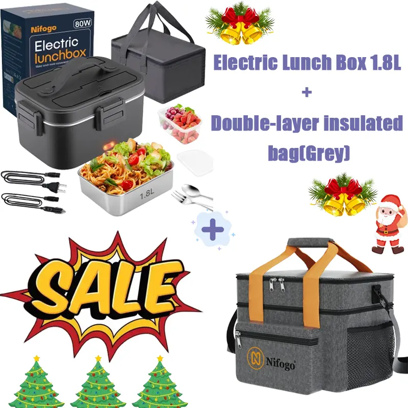 80W/1.8L/Black+Double-layer insulated bag/Grey