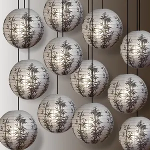 12-Pack 16" Bamboo Pattern Paper Lantern