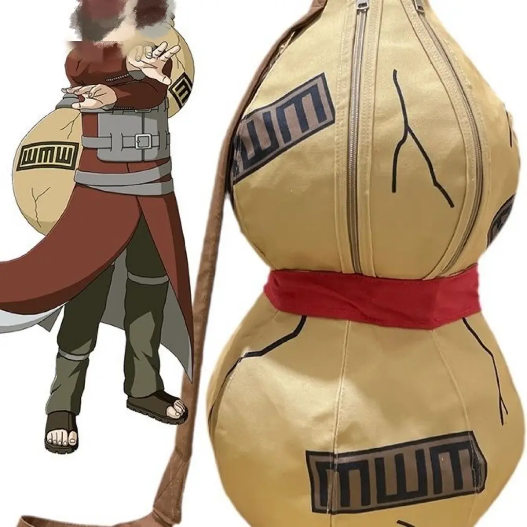 Creative Anime Gourd Bag Naruto Gaara Themed Crossbody Backpack Unique Shaped Storage Bag Cosplay Accessory Gift