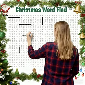 Christmas Word Search Puzzle Poster 36x24 Family Holiday Games  Thick Glossy Paper for Festive Fun Giant Word Find Puzzle Ideal for Christmas Parties