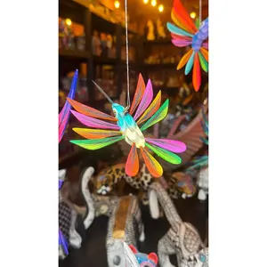 Hummingbird Statue Mexican Folk Art Alebrije Sculpture, Wooden  Decoration Figure, Made Of Wood And Carved By Hand