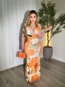Elysian Orange Maxi Dress