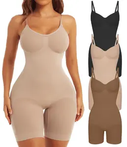 Shapewear Bodysuit for Women Tummy Control Butt Lifting Fajas Full Body Shaper Seamless Thigh Slimmer Shorts Mesh Compression