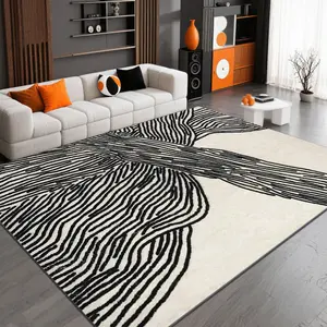 Soft and comfortable printed carpet, Modern abstract rug, Geometric Pattern Rug, home decorative carpet, large living room carpet, entrance mat, bedroom carpet, suitable for various scenarios such as shopping malls, cafes
