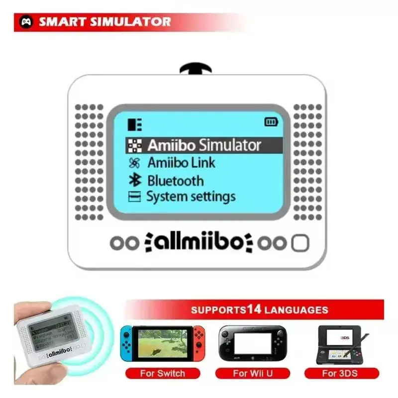 Rechargeable Smart Simulator Compatible Bluetooth-compatible Universal Writer for All Miibo Games, Gaming Accessory Switch Wiiu Accessories