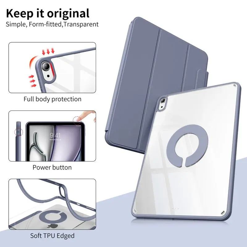 KENKE Magnetic Rotatable Detachable Tablet Case with Pencil Holder