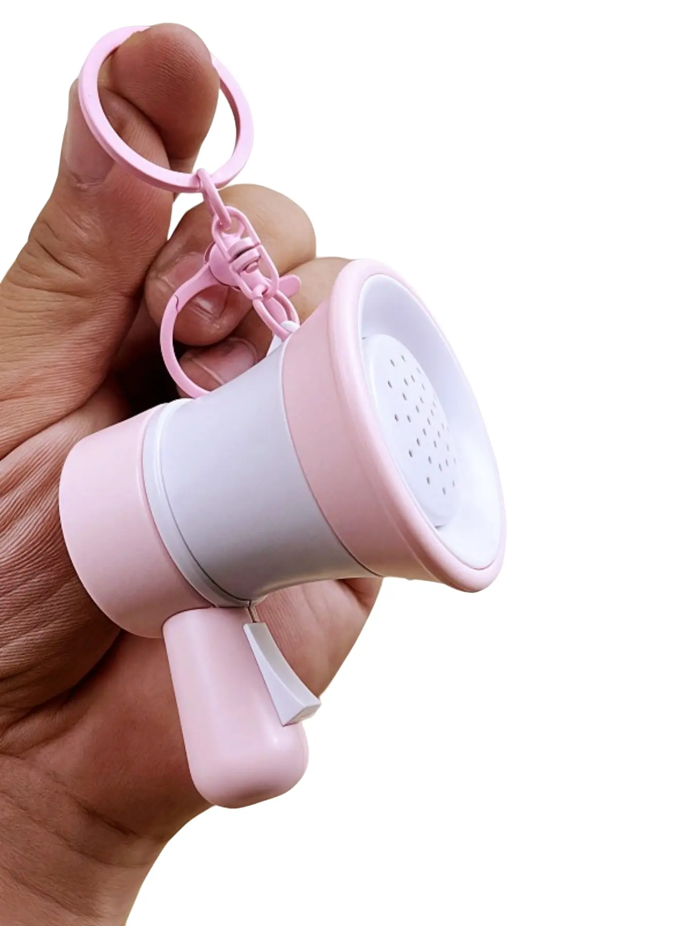 Recording Horn Fashion Keychain, Backpack Decoration, Funny Voice Changer, Creative Music Toy, Cute Pendant for Kids, All Seasons