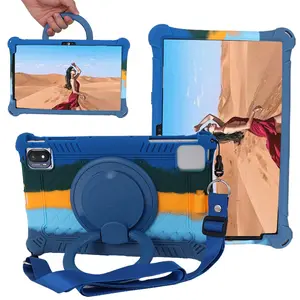 Soft Silicone Kids Safe Case For Teclast P25T 10.1inch 360 Rotating Handle Kickstand Shockproof Tablet Cover