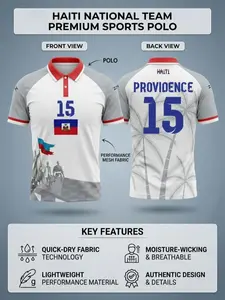 (Custom name and number) 2026 Haiti Soccer Jersey, Haiti Soccer Shirt, Haiti Football shirt, High Performance T-Shirt, Fan Gear, Gift for Him