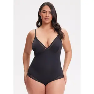 SculptingBodysuit V-Neck Mesh Brief