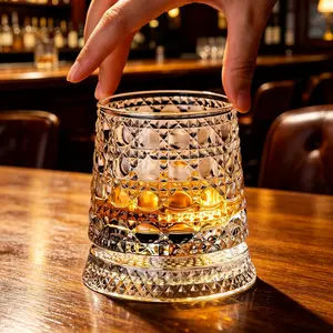 360° Rotating Crystal Whiskey Cup - Spinning Tumbler for Whiskey, Cocktails, Home & Party Supplies, Gift-Giving