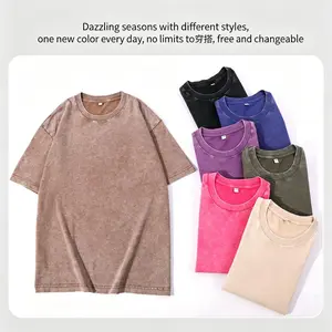 4 Pack Oversized Tshirts for Men Gym Vintage Heavyweight T Shirts Cotton Workout Acid Wash Baggy Tees