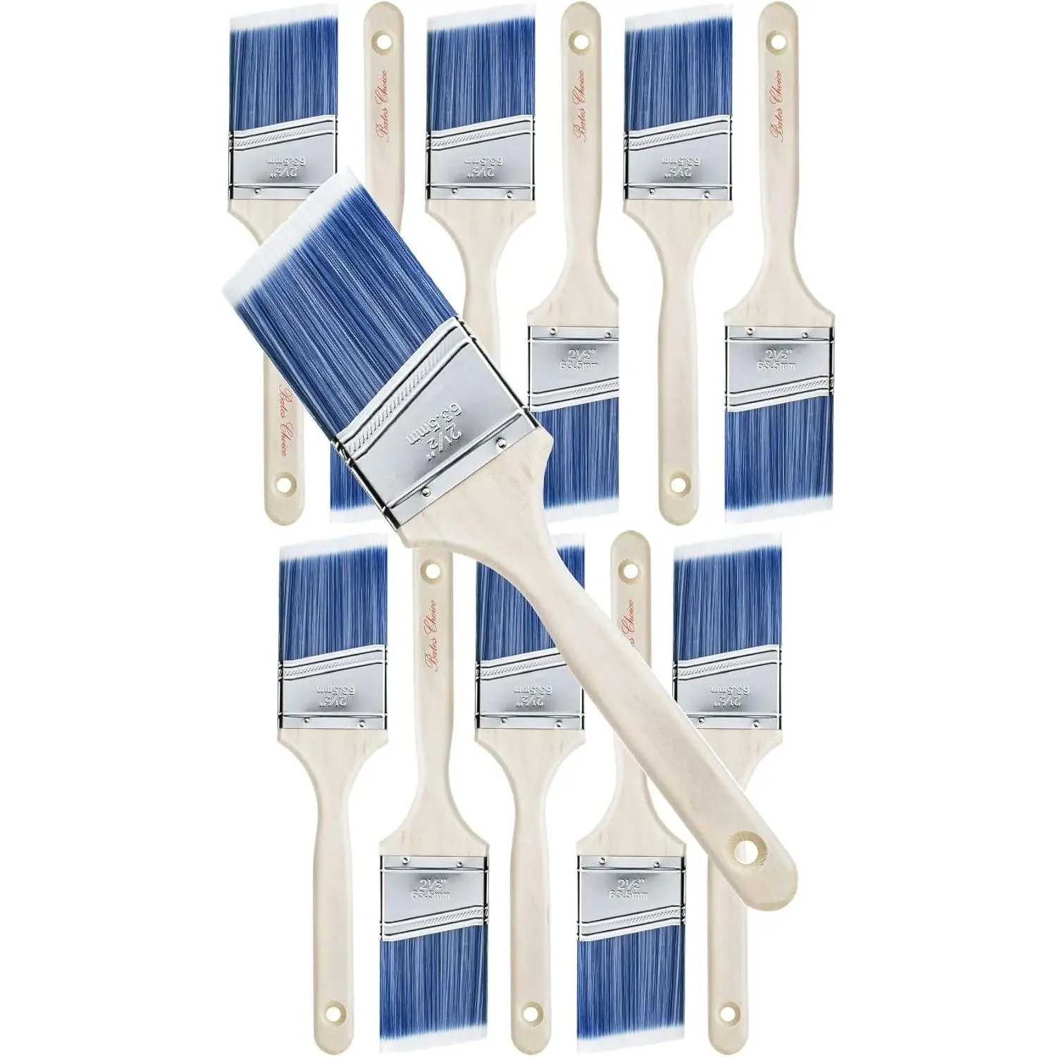 -  Brushes, 2.5-Inch, 12 Pack, Angle Brushes, Treated  Handle, Wall  Brushes for Walls, Stain Brush, Furniture  Brush,  Brushes for Painting Walls, Painting Brush