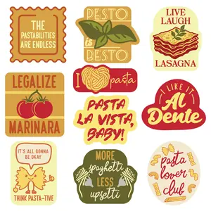 Pasta Sticker Extra Large Stickers for Adults Funny Adhesives with Memes Funny Stickers with Colorful Graphic Decals Funny Food  Multi