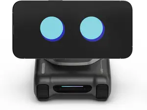 Robot-Space Black - AI Desktop Companion with ChatGPT Voice Interaction Memory Personality Gesture Face Recognition Emotional Support & 10W Wireless Charging