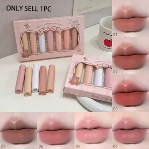 Gegebear Macaron Powder Matte Lip Balm, Fine and Soft, Smooth, Autumn Winter Foggy Glossy Finish, Suitable for Women, Any Occasion, Perfect Gift Choice