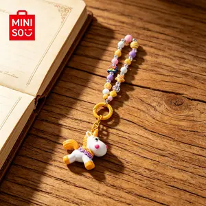 MINISO Toy Story Year of the Horse Beaded Keychain, Cute Buttercup Unicorn Bag Charm & Phone Strap, Kawaii Gift for Backpack, Car Key, Birthday#Summervibes
