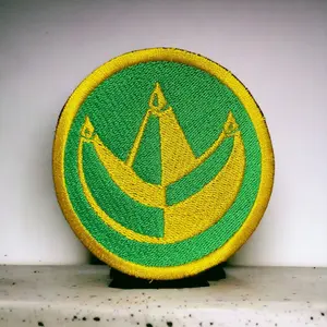 MMPR Mighty Morphin' Power Ranger Green Ranger Coin Logo Embroidered Patch 3"x3"