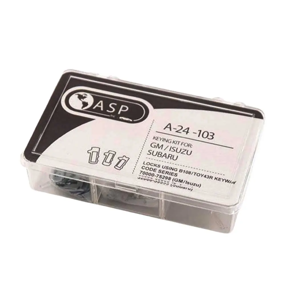ASP B110 Keying Tumbler Kit (A-24-103, P-24-111 25 Pcs, P-00-100 Approx. 100) - 25 Pcs Car Lock Kit for 2004-2019 GM, Subaru, Hummer, Isuzu Vehicles Using B110 Code