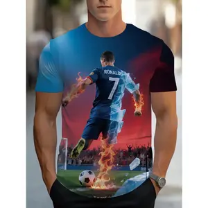 CR7 Men's Casual Short Sleeve T-Shirt - Soft and breathable fabric, machine washable, four-season comfort, everyday wear, stylish casual wear, durable material, printed shirt