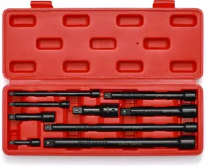 9PCS Impact Extension Bar Set, 1/4", 3/8" and 1/2" Drive Socket Extension Set, CR-V Steel, Ext. bar