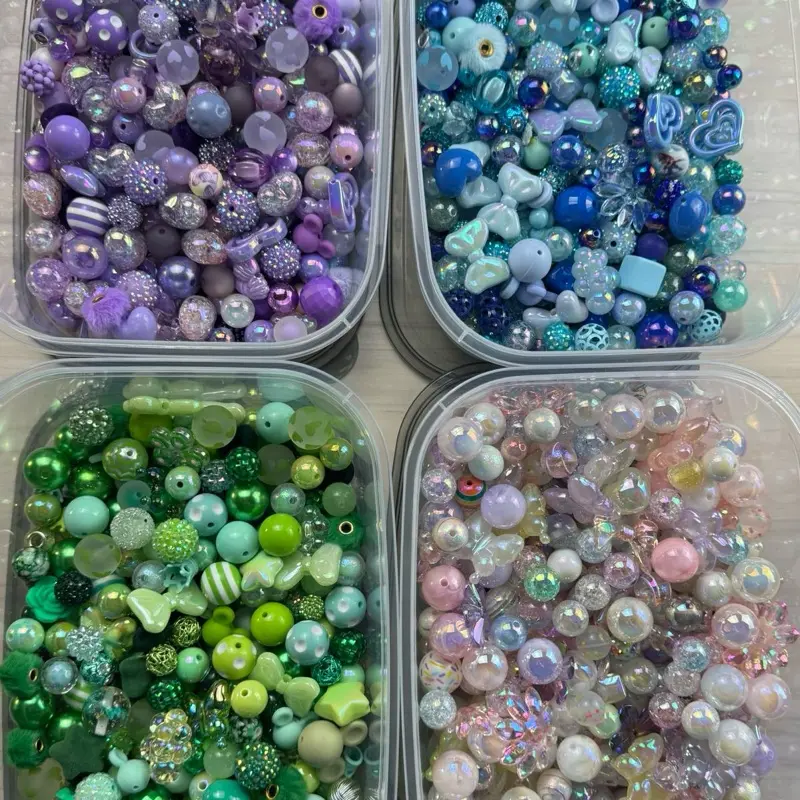 Mix Beads Assorted Colors for Crafting and Jewelry Making Supplies Adjustable Beaded Design Beaded Tassel Charms Variety of Beads in Different Colors