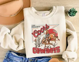 Coors Cowboys Sweater, Howdy Sweatshirt, Rodeo Sweatshirt, Western Sweater, Country Girl Sweater, Cowgirl Sweatshirt, Bull Skull Sweat